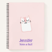 Carnet Chat Kitty à couchage rose mignon (Devant)