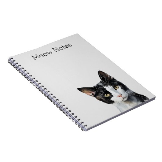 Carnet Chat Kitty blanc gris noir (Côté Droit)