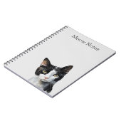 Carnet Chat Kitty blanc gris noir (Côté gauche)