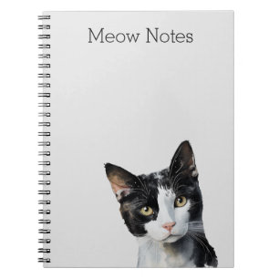 Carnet Chat Kitty blanc gris noir