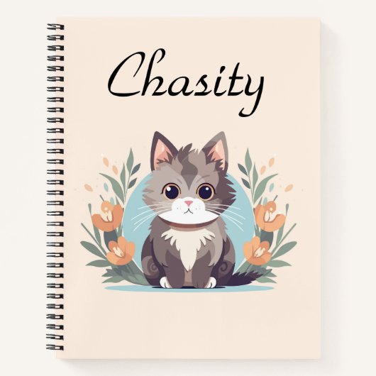 Carnet Chat Kitty personnalisé (Devant)