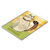 Carnet Chat Kitty Retro Milieu du Siècle Personnalisé (Côté gauche)