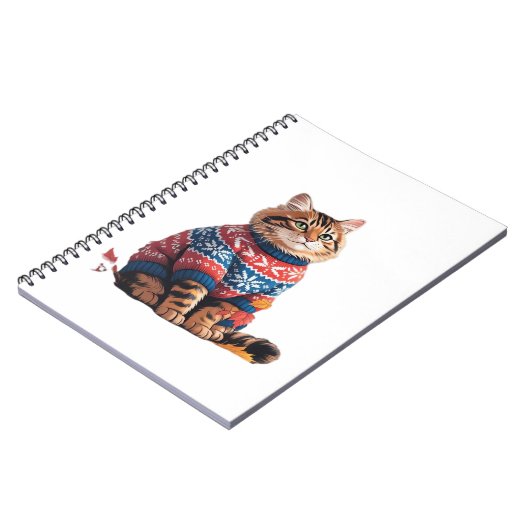 Carnet Chat Leaf Automne Bonjour Automne Funny Chat Kitte (Côté gauche)