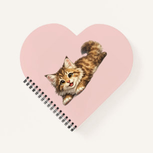 Carnet Chat Maine Coon heureux Design de vibrations posit