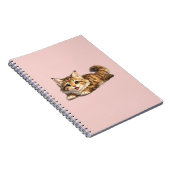 Carnet Chat Maine Coon heureux Design de vibrations posit (Côté Droit)