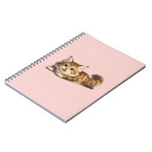 Carnet Chat Maine Coon heureux Design de vibrations posit (Côté gauche)
