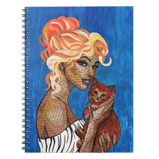 Carnet Chat Maman Collage Multimédia - Journal A (Devant)