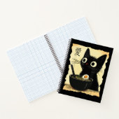 Carnet Chat mangeant des ramen  (Intérieur)