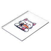 Carnet Chat mangeant des sushis (Côté gauche)