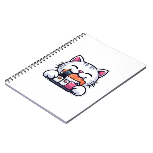 Carnet Chat mangeant des sushis (Côté gauche)