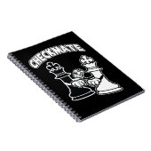 Carnet Chat-maté Tournoi d'échecs Art noir et blanc (Côté Droit)