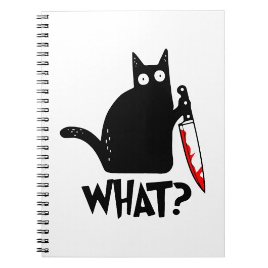 Carnet Chat Meurtrier Avec Couteau (Devant)
