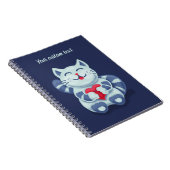 Carnet Chat Mignon Bleu Saint Valentin Enfants (Côté Droit)