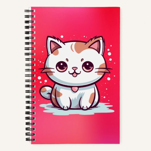 Carnet Chat Mignon de Style Kawaii Clipart (Recto)