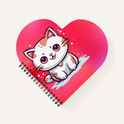 Carnet Chat Mignon de Style Kawaii Clipart (Devant)