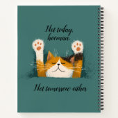 Carnet Chat mignon drôle qui fait la sieste (Dos)