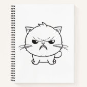 Carnet Chat mignon en colère qui baisait. (Devant)