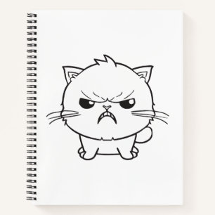 Carnet Chat mignon en colère qui baisait.