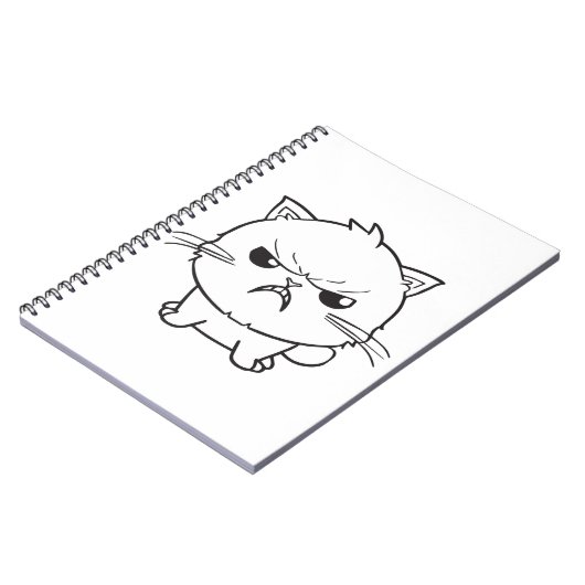Carnet Chat mignon en colère qui baisait. (Côté gauche)