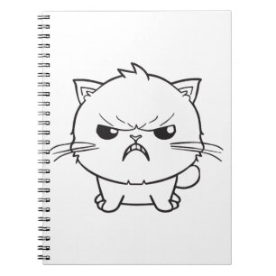 Carnet Chat mignon en colère qui baisait.