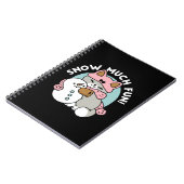 Carnet Chat mignon en Engin à neige avec Art Snowman (Côté gauche)