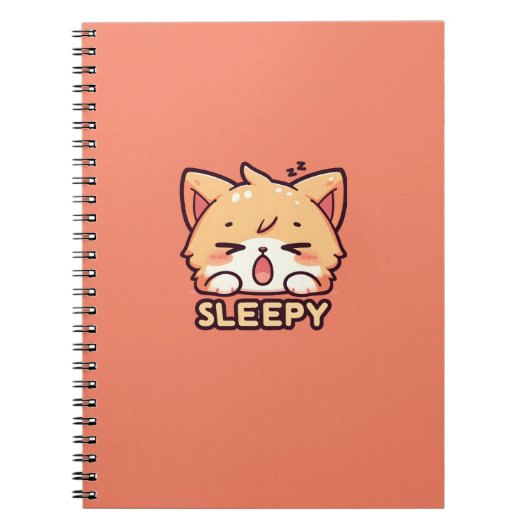 Carnet Chat mignon, endormi (Devant)