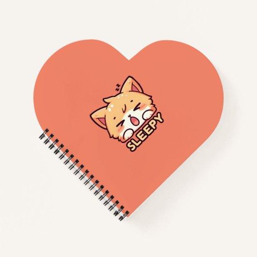 Carnet Chat mignon, endormi (Devant)