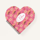 Carnet Chat mignon et fleurs (Devant)
