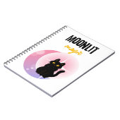 Carnet chat mignon et lune (Côté gauche)