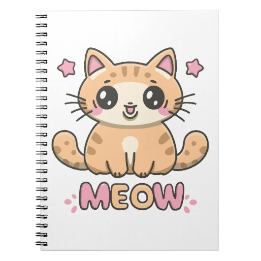 Carnet chat mignon miaou (Devant)