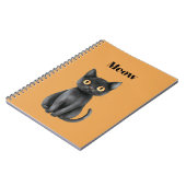Carnet Chat Minou Noir Orange Miaou (Côté gauche)