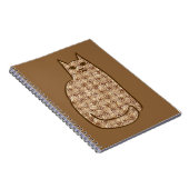 Carnet Chat moderne du milieu du siècle, beige et Brown c (Côté Droit)