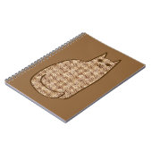 Carnet Chat moderne du milieu du siècle, beige et Brown c (Côté gauche)