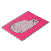 Carnet Chat moderne du milieu du siècle, gris / gris et r (Côté gauche)