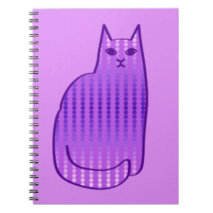 Carnet Chat moderne du milieu du siècle, orchidée et viol
