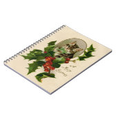 Carnet Chat Noël Joyau Holly Kitten Art antique (Côté gauche)
