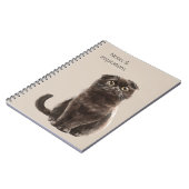 Carnet Chat noir à la crème (Côté gauche)