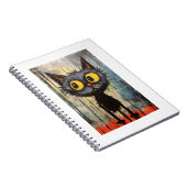 Carnet Chat noir aux yeux jaunes (Côté Droit)