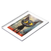Carnet Chat noir aux yeux jaunes (Côté gauche)