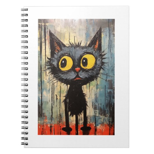 Carnet Chat noir aux yeux jaunes (Devant)