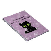 Carnet chat noir avec chaussettes blanches (Côté Droit)