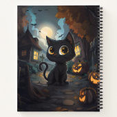 Carnet Chat noir avec Jack-o-Lanterns d'Halloween (Dos)