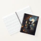 Carnet Chat noir avec Jack-o-Lanterns d'Halloween (Intérieur)
