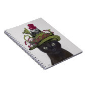 Carnet Chat noir avec théière et hibou (Côté Droit)