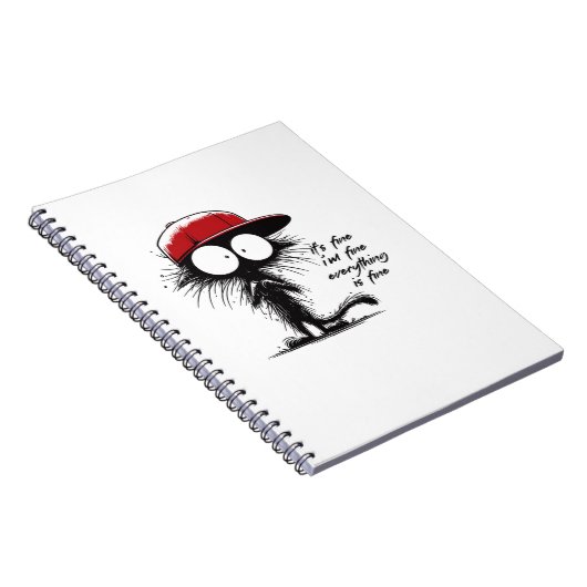 Carnet Chat noir C'est bon Je vais bien Tout va bien Fu (Côté Droit)