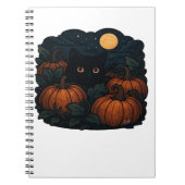 Carnet Chat noir dans le T-shirt classique Patch (Devant)