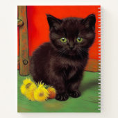 Carnet Chat noir de style Van Gogh (Dos)