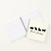 Carnet Chat noir drôle mignon personnalisable (Intérieur)