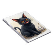 Carnet Chat Noir Effrayant (Côté Droit)