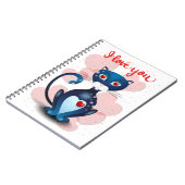 Carnet Chat noir en amour (Côté gauche)
